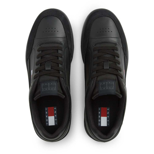 Tommy Hilfiger Leather Mixed Texture Basketball Trainers